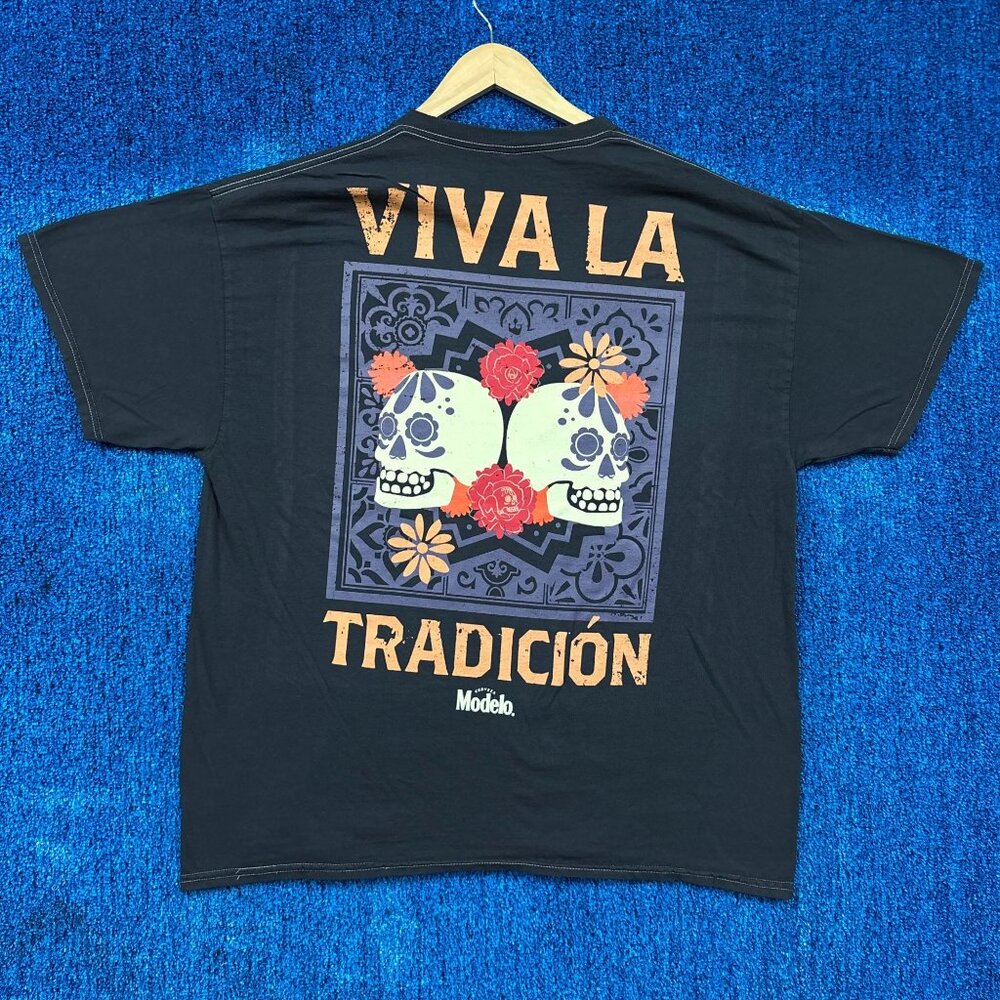 Cerveza Modelo Viva La Tradicion Candy Skull Promo Tee XL